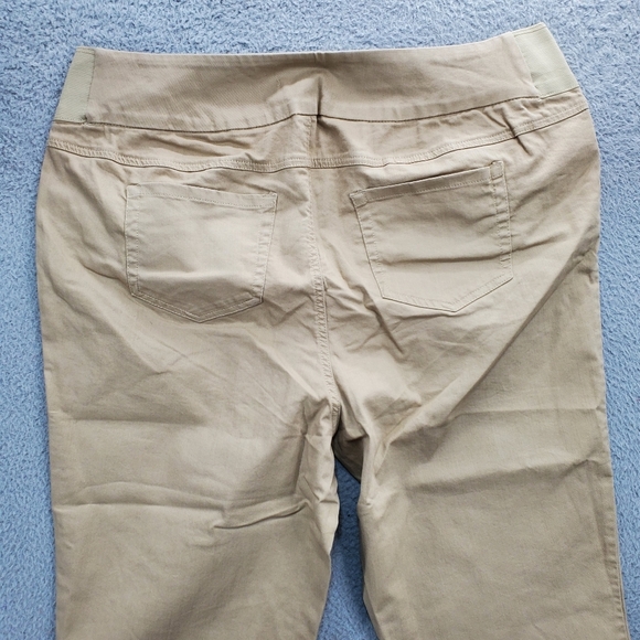 Woman Within Pull On Capri Pants Flex Waist Plus Size 20W Tan - Picture 6 of 9